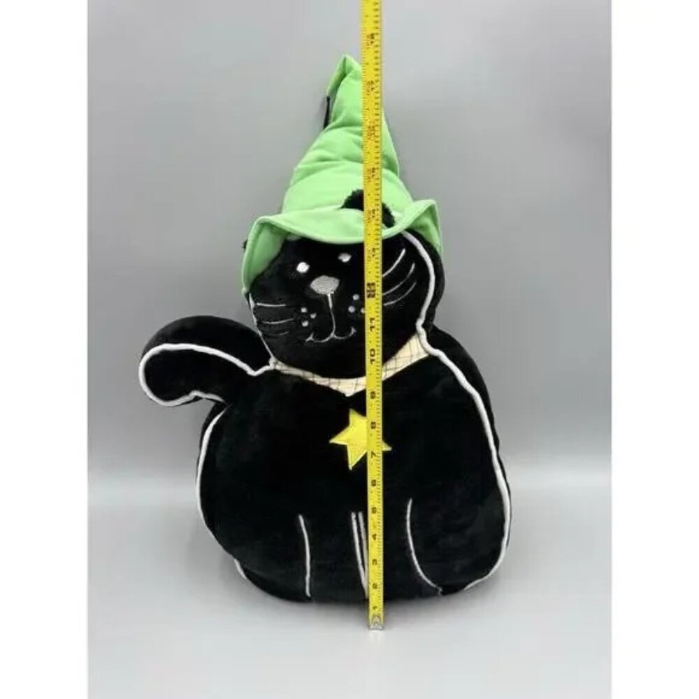 Vintage Wizard Black Cat Totally Ghoul Plush Pillow 16” Stuffed Animal No Tag